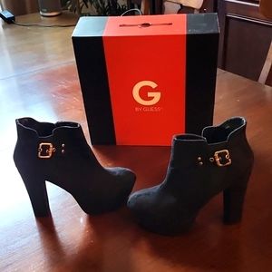 Guess Suede Platform Ankle Boots